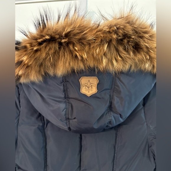MACKAGE KAY down coat with natural fur Signature Mackage Collar Blue Size XS - Picture 3 of 9